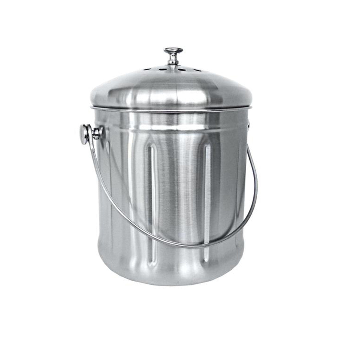  Utopia Kitchen Compost Bin for Kitchen Countertop - 1.3 Gallon  Compost Bucket for Kitchen with Lid - Includes 1 Spare Charcoal Filter  (Silver) : Home & Kitchen
