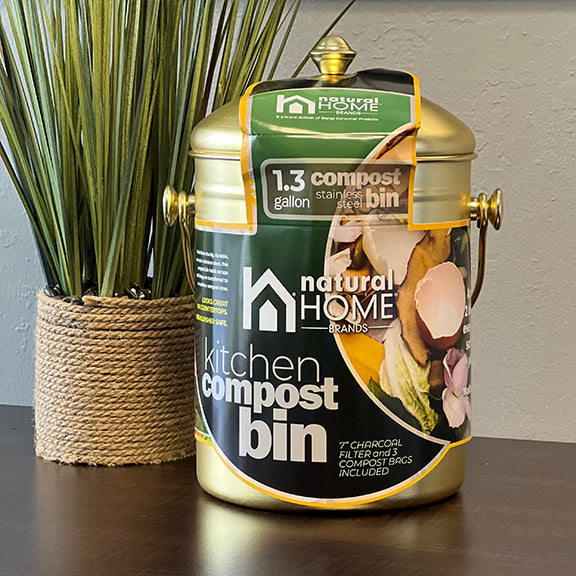 Molded Bamboo® Kitchen Compost Bin - Natural Home Brands